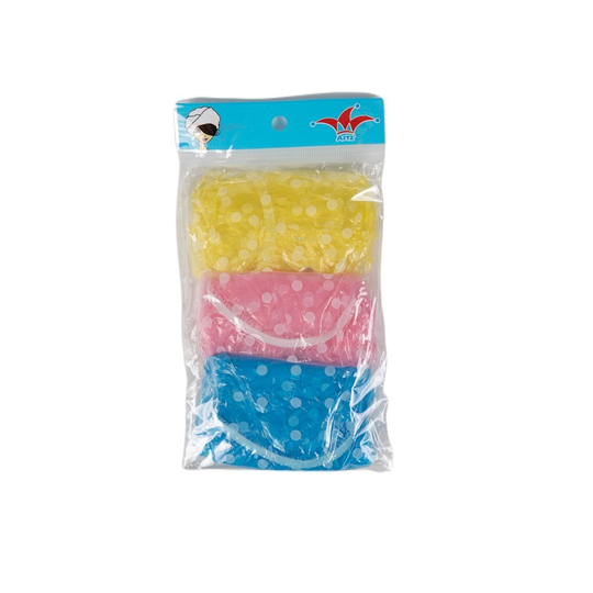 หมวกอาบน้ำ อาร์ซ แพ็ก 3 ชิ้น คละสี (9970)