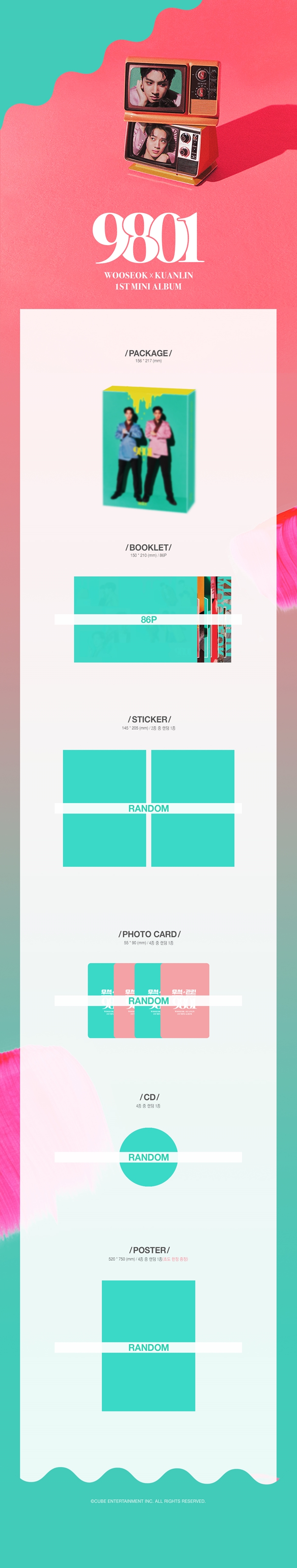 [PRE-ORDER] WOOSEOK x KUANLIN - 1st Mini Album "9801"