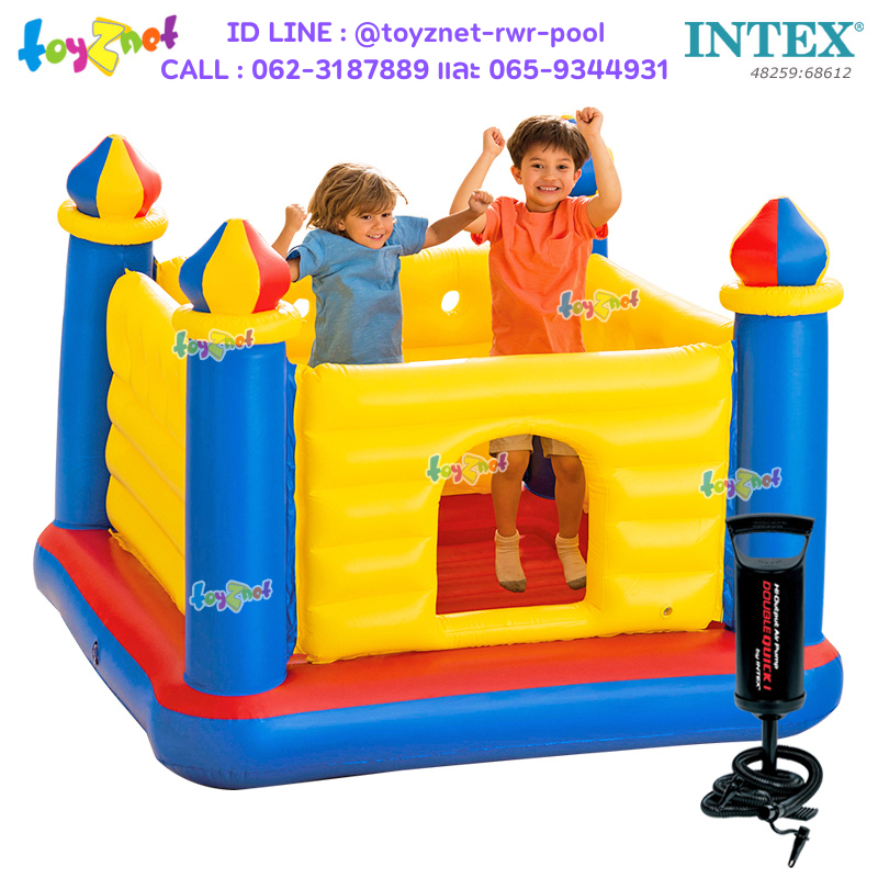 Intex Jump-O-Lene Castle Bouncer 1.75x1.75x1.35 m no.48259 + DQI Air Pump