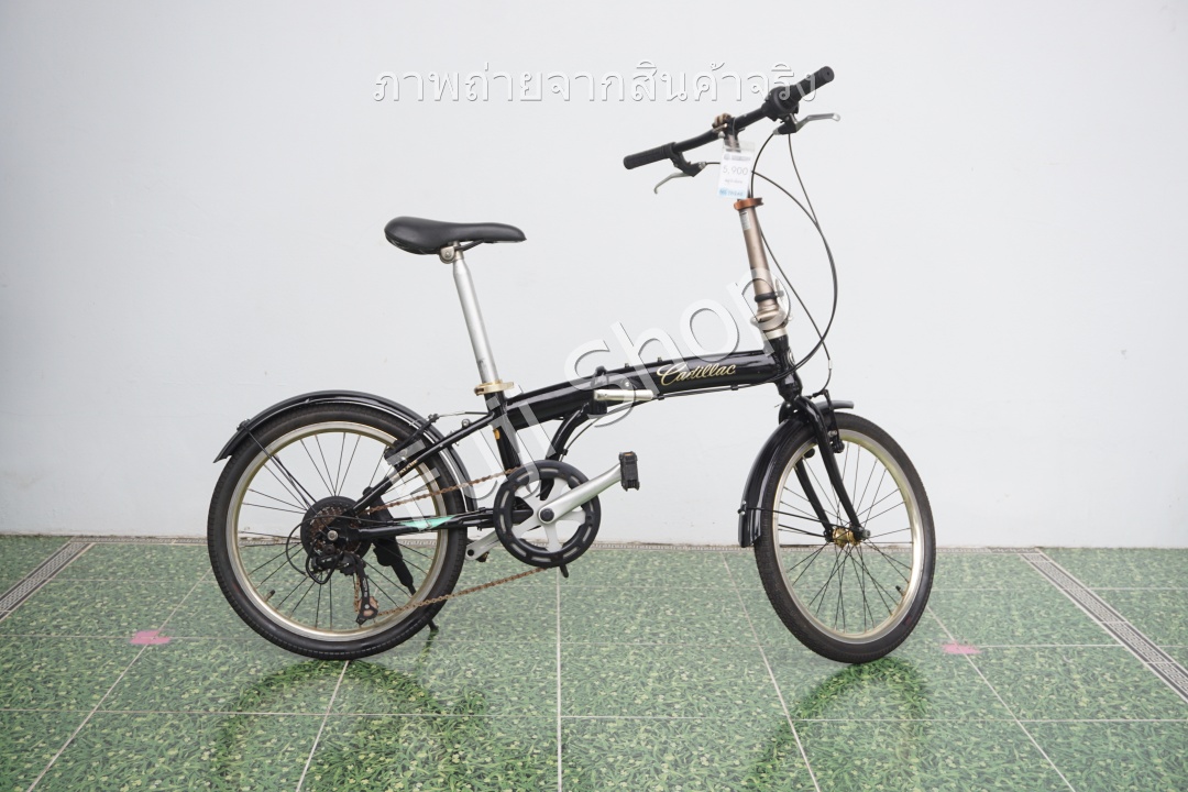 จักรยานพับได้ญี่ปุ่น - ล้อ 20 นิ้ว - มีเกียร์ - อลูมิเนียม - Cadillac - สีดำ [จักรยานมือสอง]