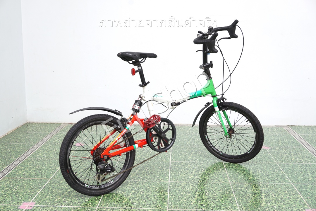 จักรยานพับได้ญี่ปุ่น - ล้อ 20 นิ้ว - มีเกียร์ - อลูมิเนียม - Coni tonino Lamborghini - สีขาว [จักรยานมือสอง]