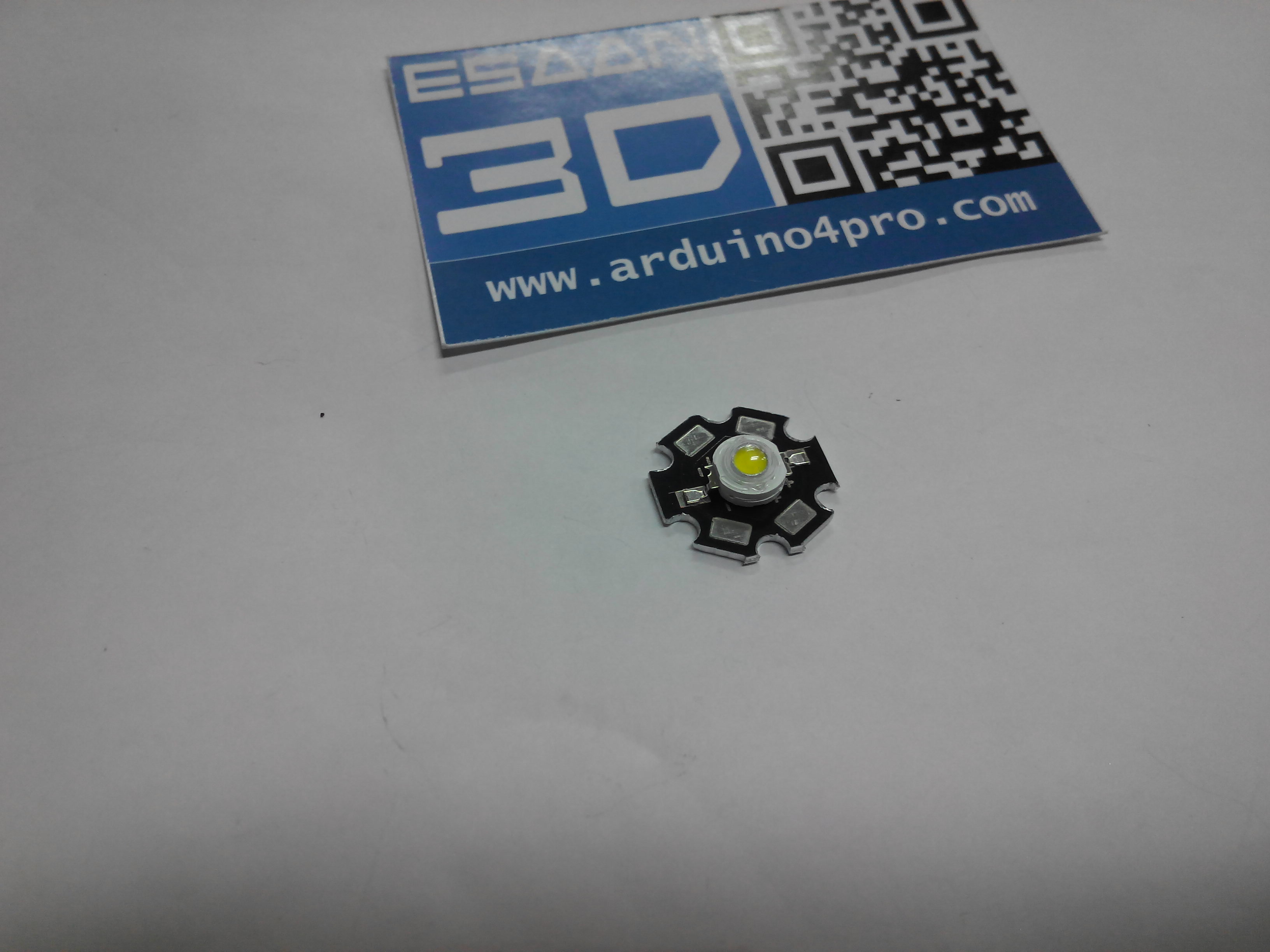 1W power LED 3.2-3.4V แสงขาว + Heat Sink