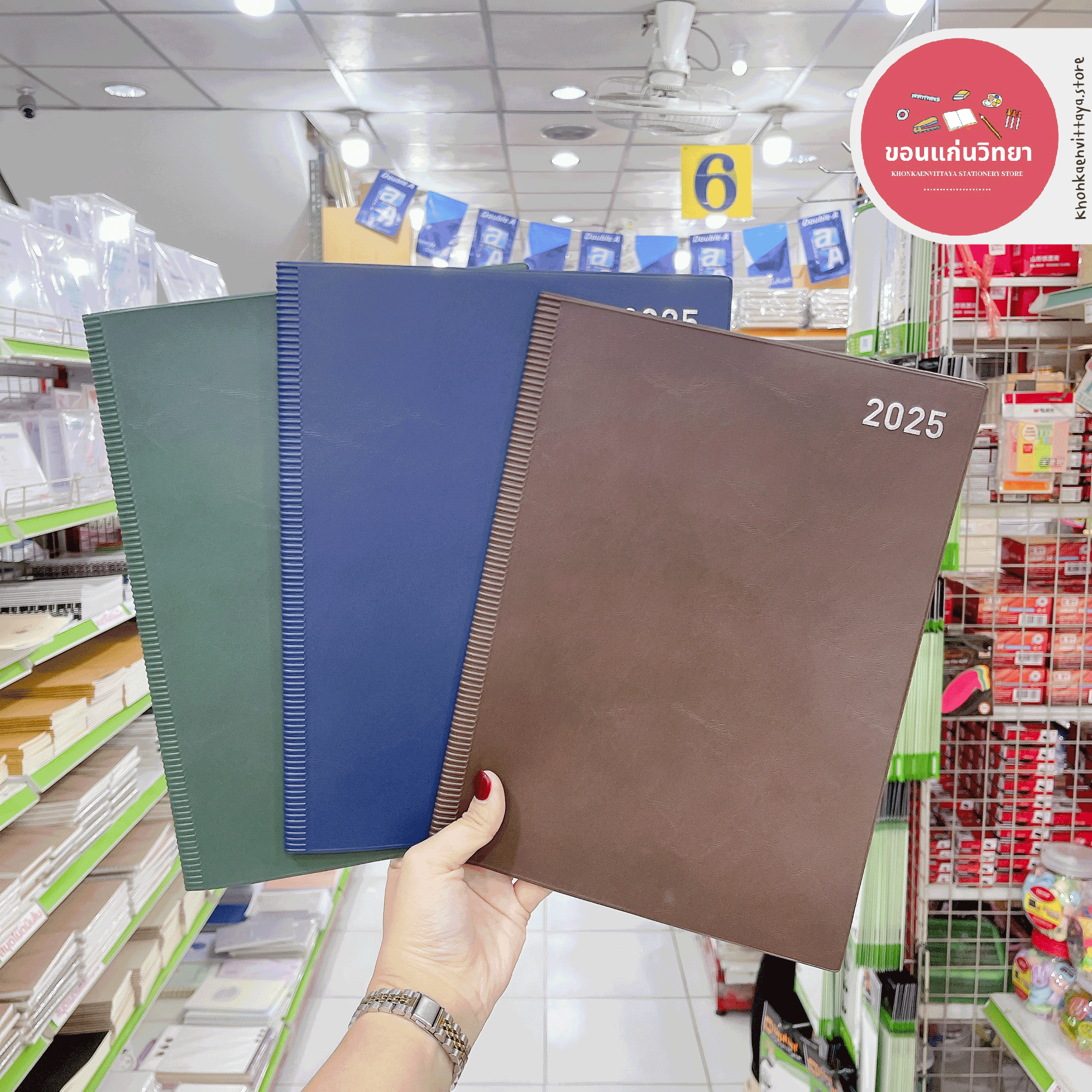 สมุดไดอารี 2025 Diary 2025 ซิลเวอร์พิน Silverpins NO.DX501 ขนาด A4 จำนวน 1 เล่ม (คละสี)