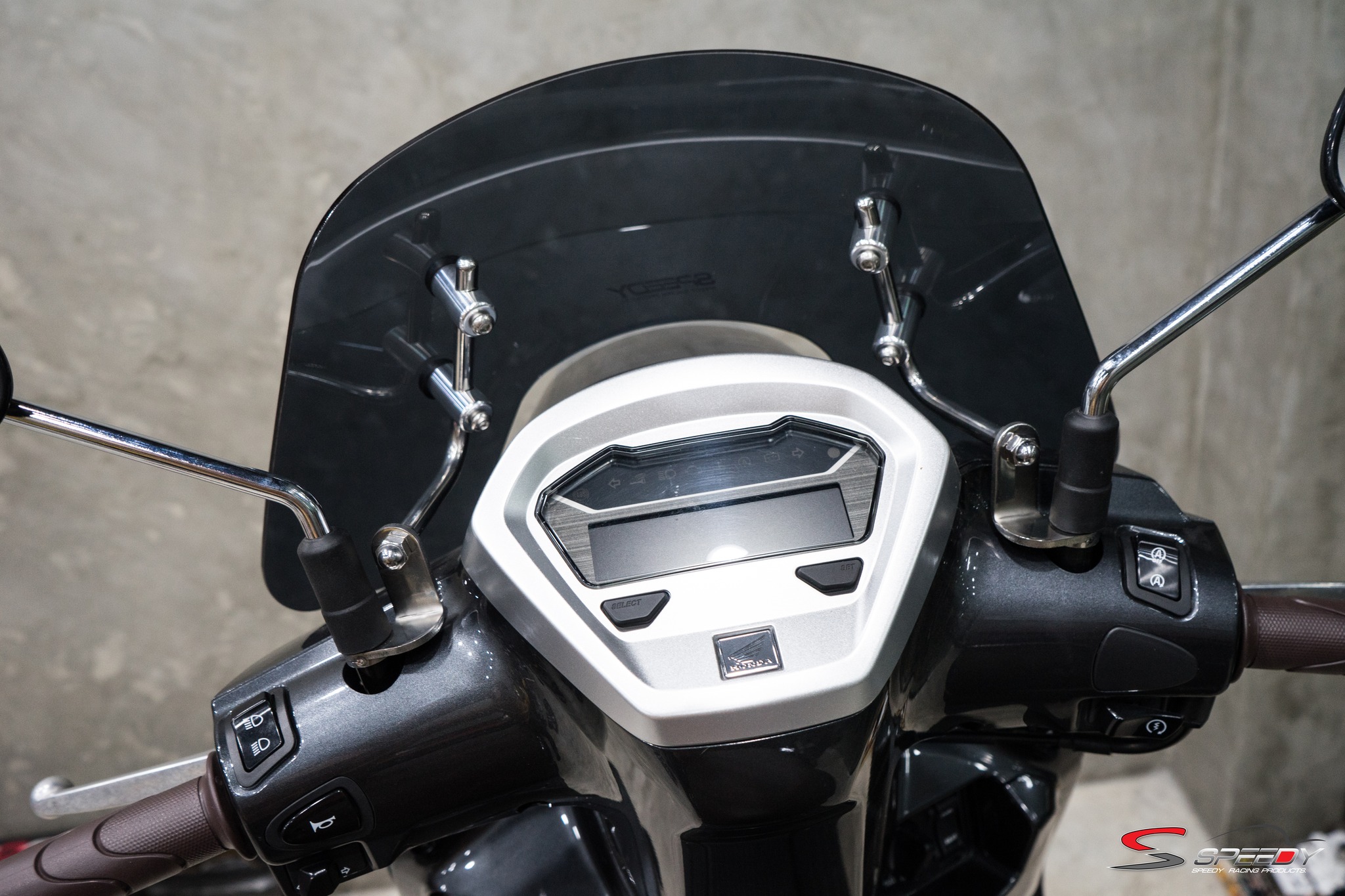 บังไมล์-ชิลล์หน้า + ขายึดรูกระจก (สแตนเลส) SPEEDY GIORNO+