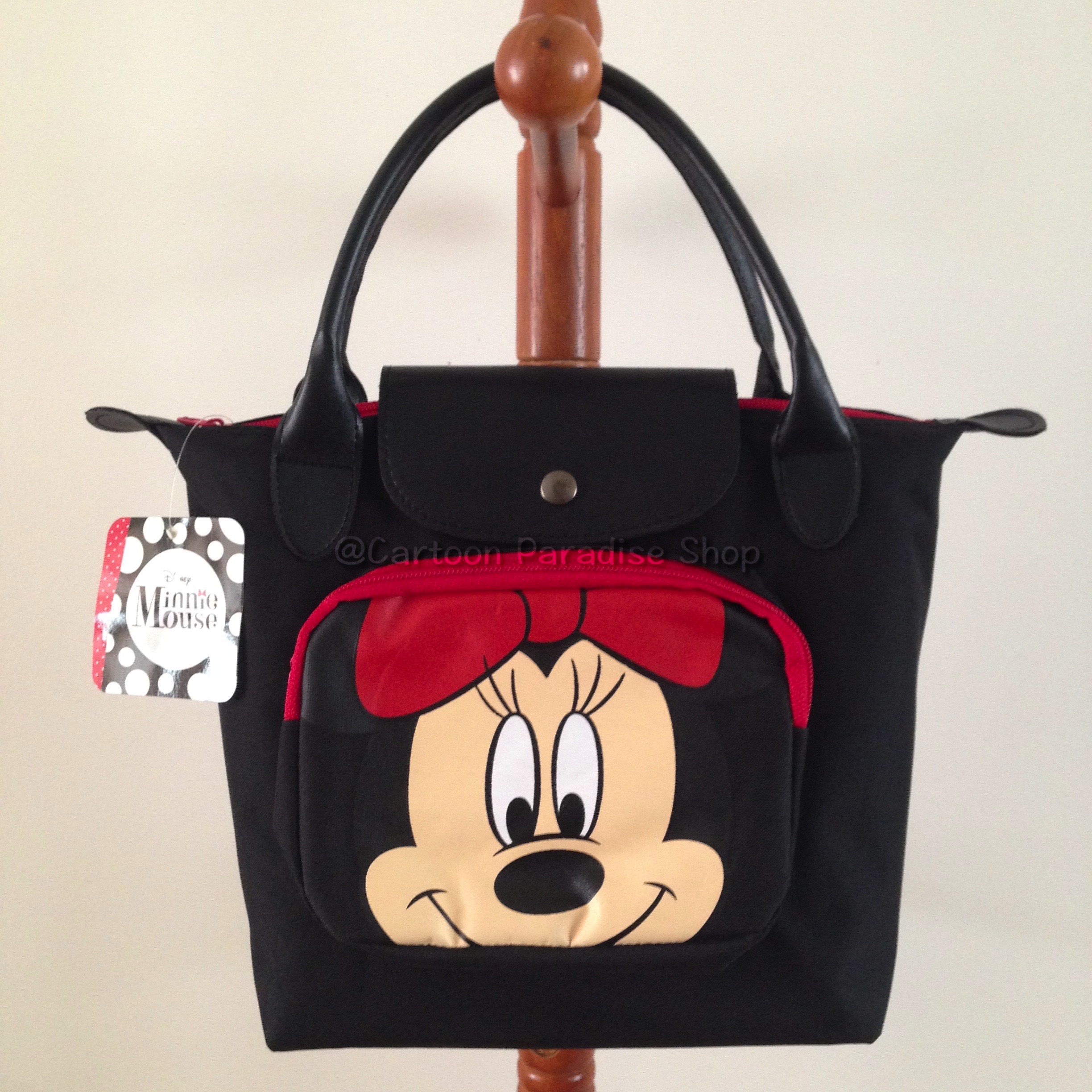 ดิสนีย์ (Disney) กระเป๋าถือ กระเป๋าสะพาย ดิสนีย์ มิกกี้เมาส์ Disney Mickey Mouse Handbag Purse Shopper Bag 31 c.m. x 22 c.m. (S) ดำ (Black) เล็ก (Small)