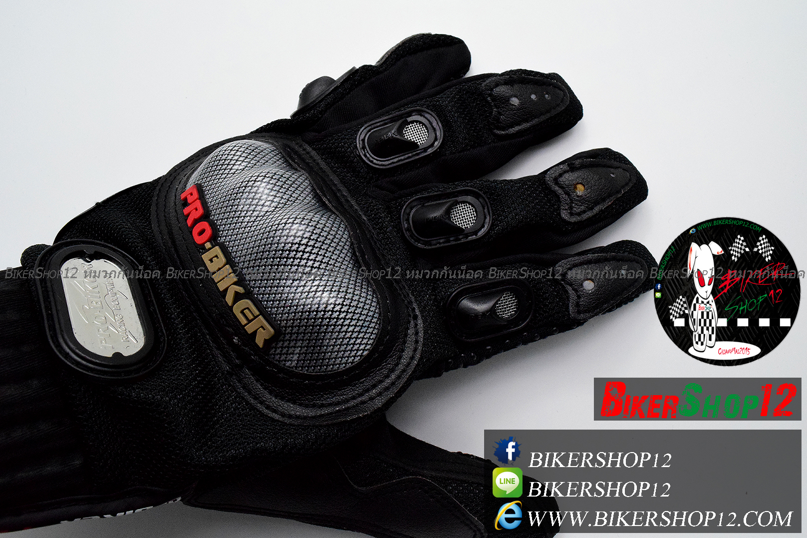 ถุงมือpro-biker (kevlarเคฟล่า) สีดำ (ราคาพิเศษ)