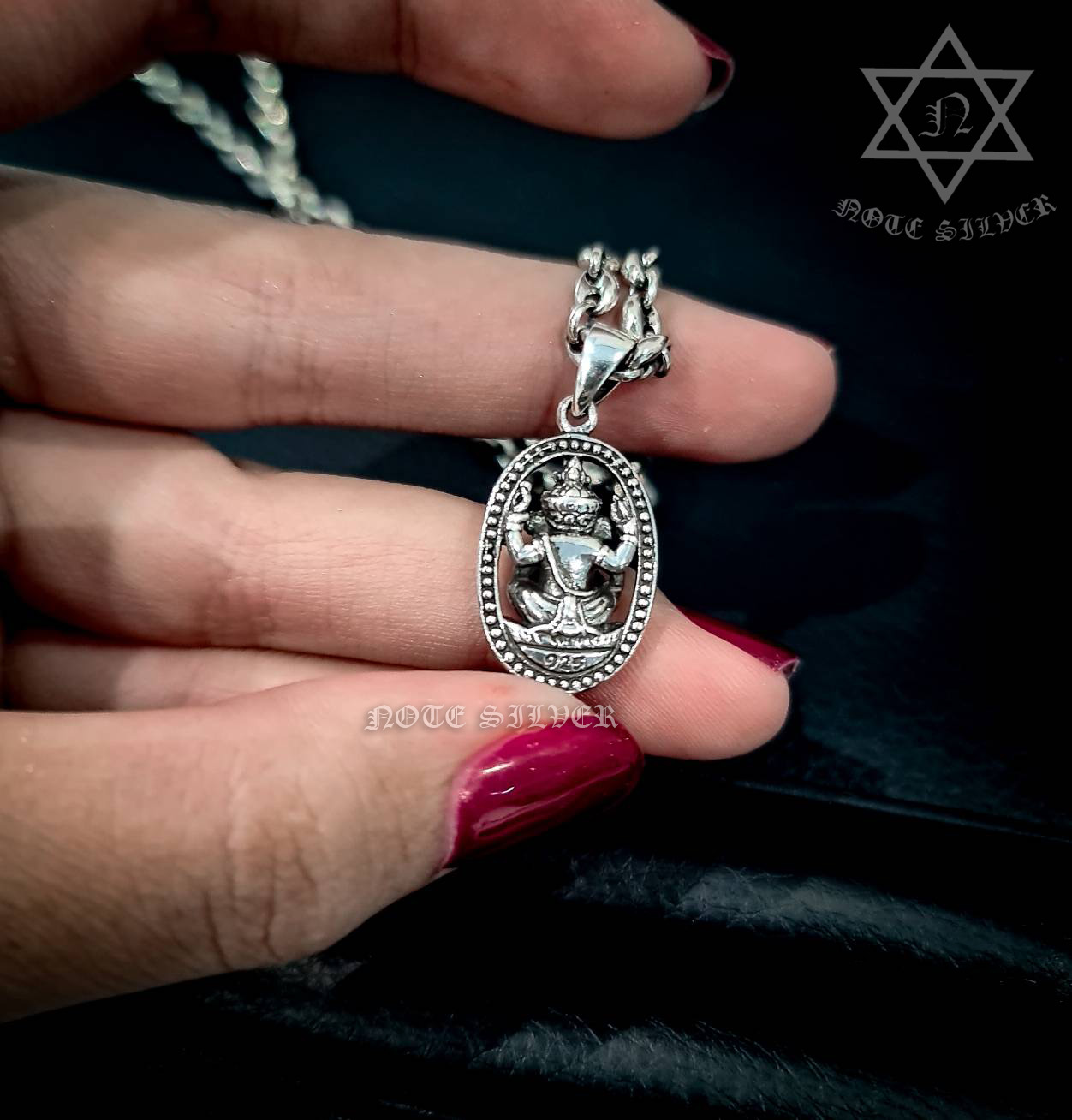 จี้เงินแท้องค์พิฆเนศ Sterling Silver 925 NSPD3401