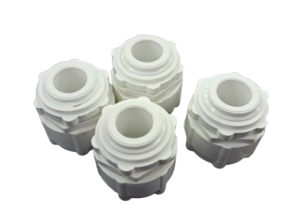CLIPSAL คอนเน็กเตอจับท่ออ่อนพลาสติก DS-043 (ขนาด 25 MM) l (แพ็ค4ตัว/ถุง) คอนเน็กเตอร์ท่อลูกฟูกขาว คอนเน็กเตอจับท่ออ่อนพลาสติกสีขาว
