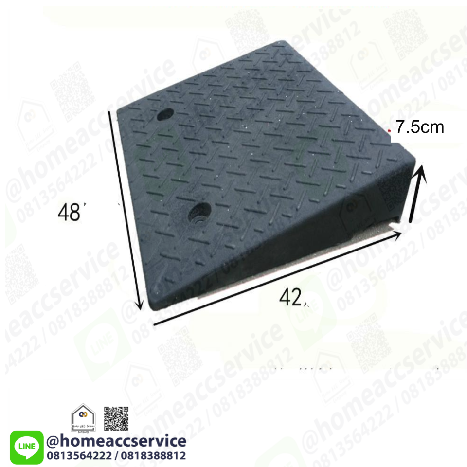 ทางลาดยางปีนฟุตบาท สูง 7.5ซม. ลาด 42ซม. ยาว 48ซม. หนัก 10 kg - Rubber Ramp 7.5x42x48 cm 10 kg