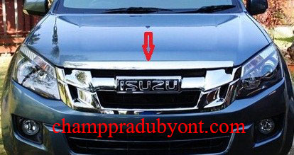 คิ้วฝากระโปรงหน้าโครเมี่ยม ISUZU ALL NEW D-MAX 11-15