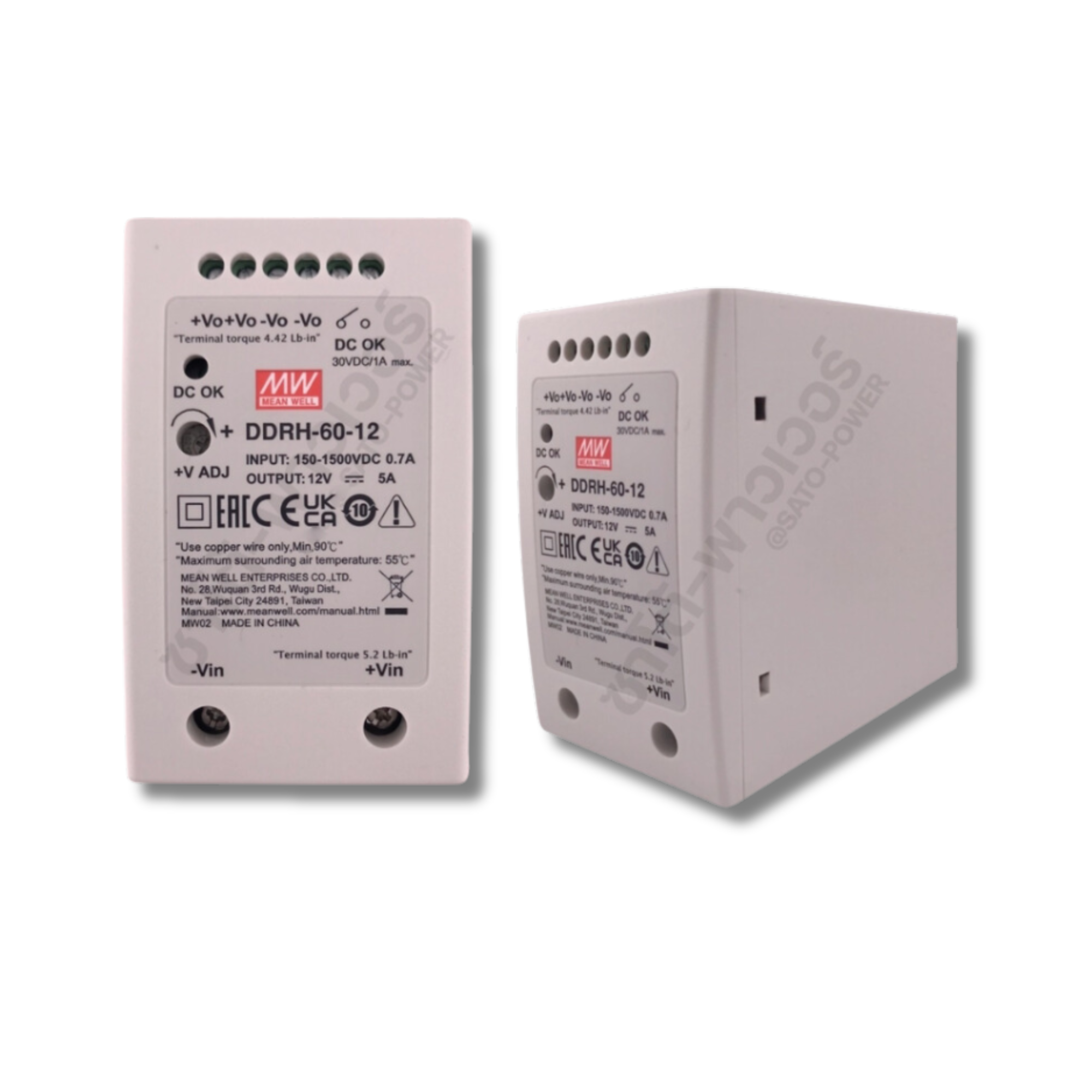 MEAN WELL 60W DC-DC Converter | DDRH-60 12V INPUT : 150-1500VDC 0.7A OUPPUT : 12V 5A : | วงจรเพิ่มแรงดันไฟฟ้า ใช้สำหรับปรับเพิ่มแรงดัน DC ให้สูงขึ้น |