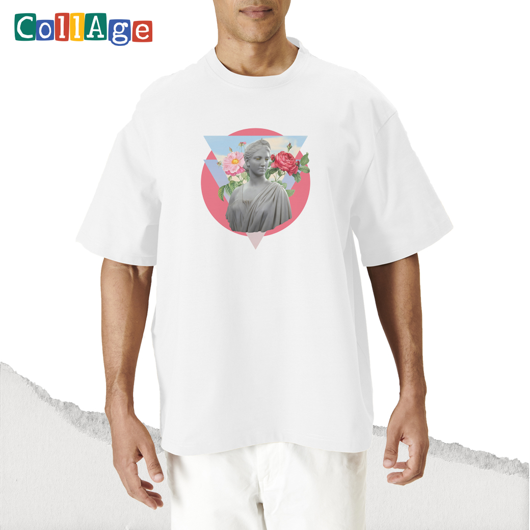 เสื้อยืด พิมพ์ลาย T-SHIRT Collage Fiona II CEA00455 สีขาว #เสื้อยืด #Collage #SHOPTER