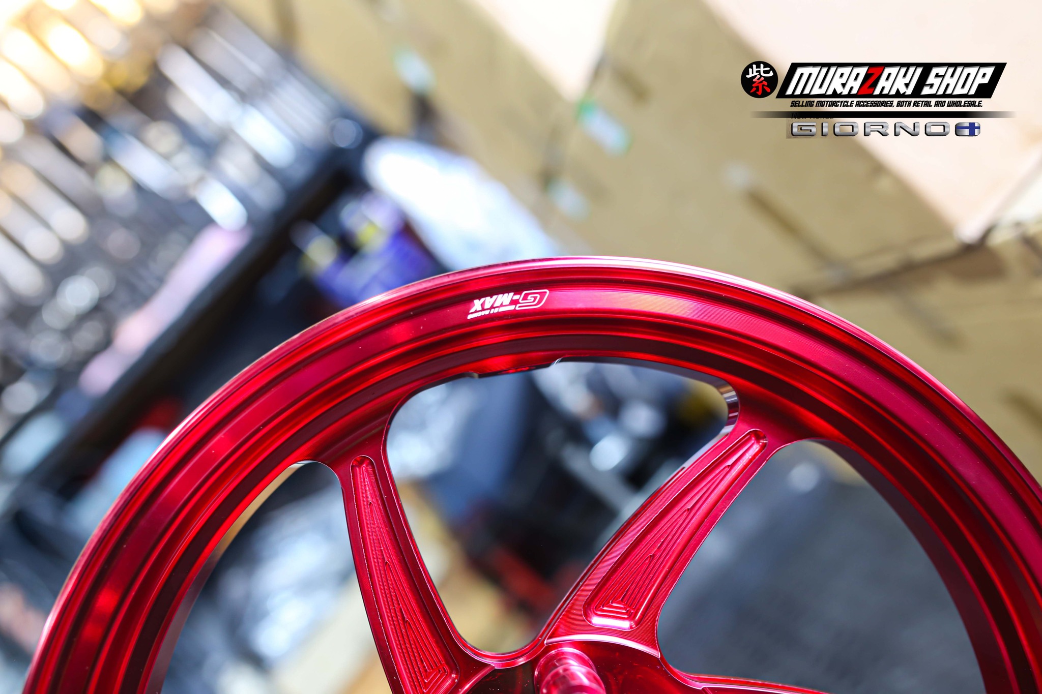 ล้อแม็ก G-MAX RACING GIORNO+ ABS/CBS (ขอบ12) GTR THAILAND แดง - ทอง - เขียว - น้ำเงิน - ส้ม - ม่วง - ชมพู ราคา 7,900 บาท/คู่