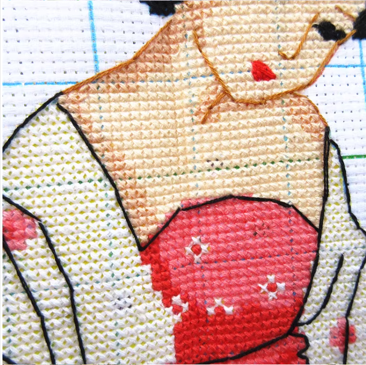 lady-1053 *พร้อมส่ง* ชุดปักครอสติช ลายสาวงามกับกู่เจิง (ปักครั้งละ 3 เส้นเล็ก) ขนาด 91*42 ซม. ผ้าครอสติช 11CTพิมพ์ลายปักบนผ้า ไหมคอตตอน 33 สี ผังลาย เข็ม