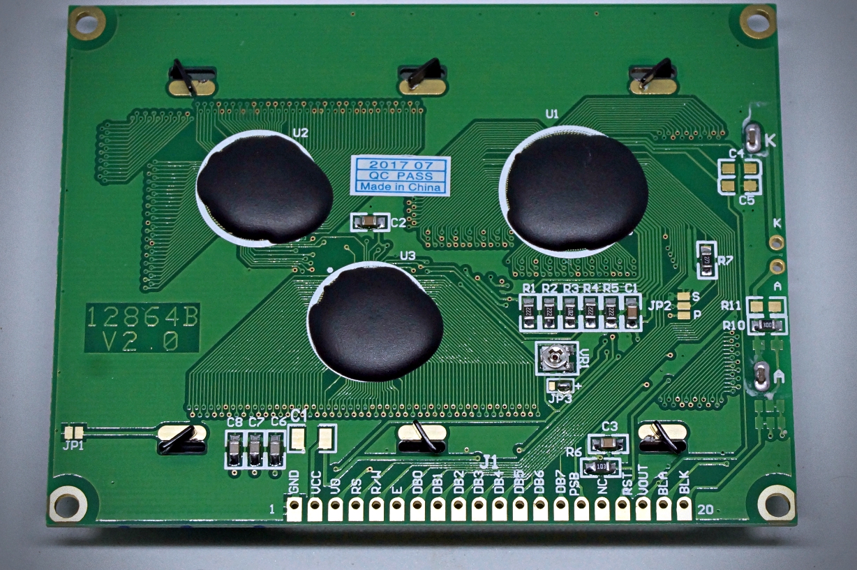 128x64 LCD module จอสีน้ำเงิน