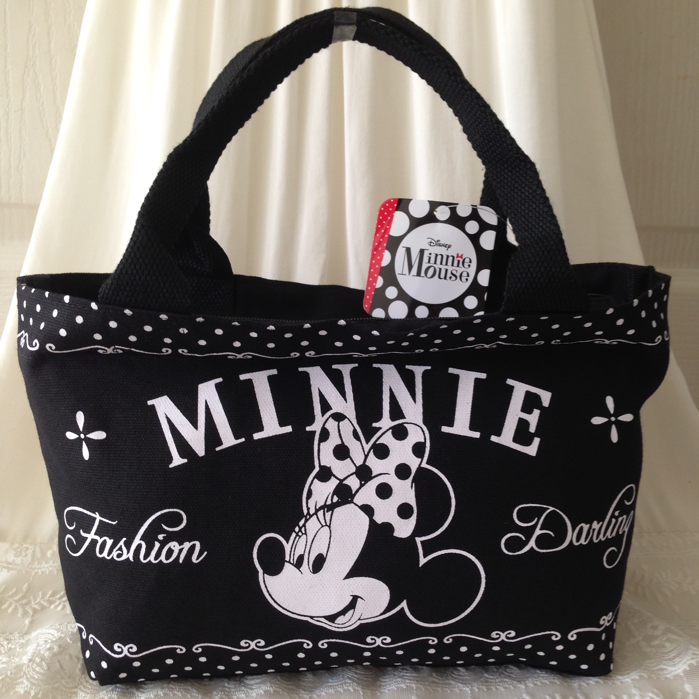 Disney กระเป๋าถือ กระเป๋าสะพาย มิกกี้เมาส์ ลิขสิทธิ์แท้ AUTHENTIC Mickey Mouse Shoulder Handbag Shopper Tote Beach Black Small