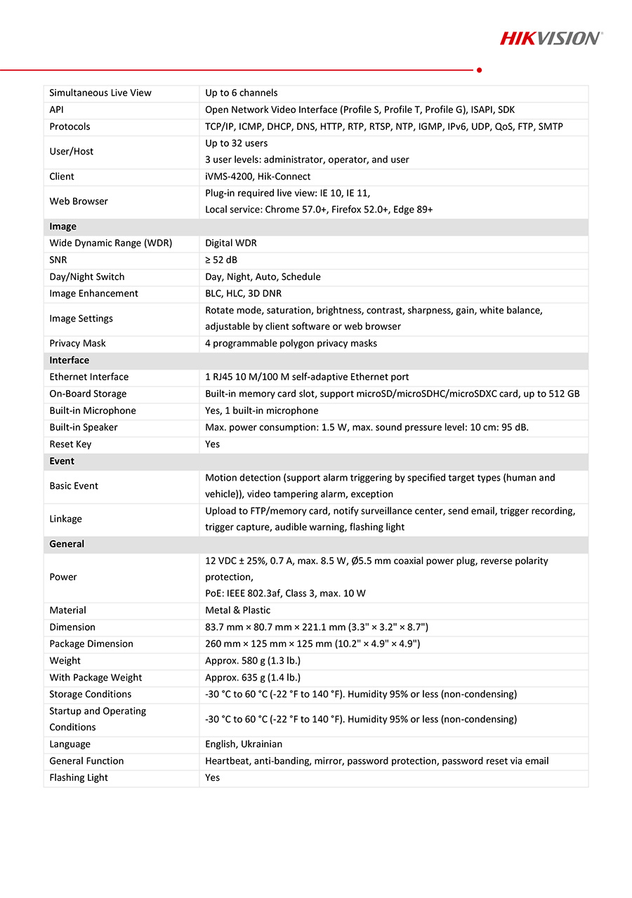 HIKVISION DS-2CD1T23G2-LIUF/SL (4mm.) กล้องวงจรปิด ระบบ IP CAMERA 2MP Smart Hybrid Light มีไมค์และลำโพงในตัว BY BILLIONAIRE SECURETECH DS-2CD1T23G2-LIUF/SL (4mm.)