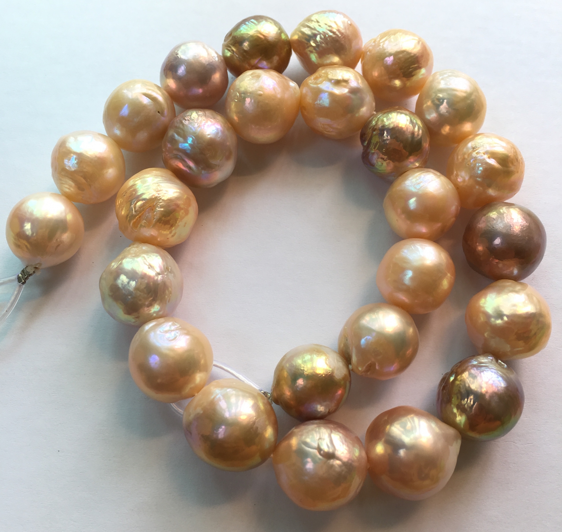 สร้อยคอไข่มุกน้ำจืด บาร๊อค คละสี ขนาด 14.5-16.5 มิล