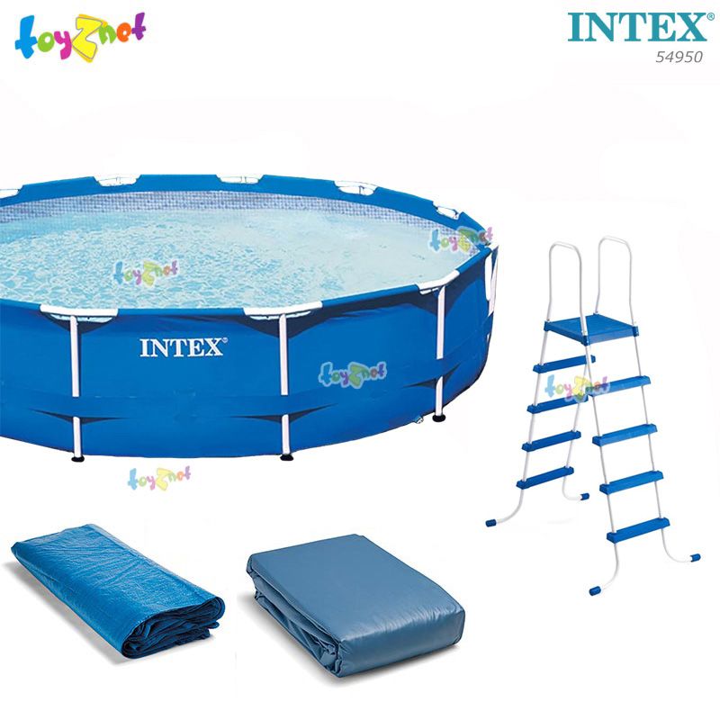 Intex 24 ft Metal Frame Pool Set w/Sand-Saltwater System (7.32x1.32 m.) No.54950