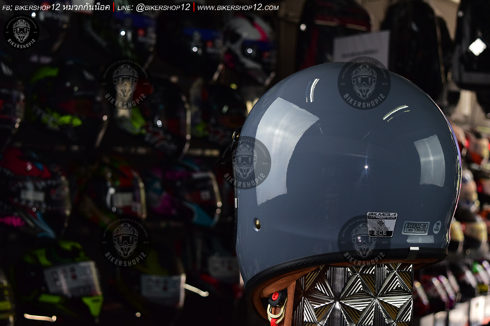 หมวกกันน็อก Bilmola รุ่น RX100 สี เทาเงา