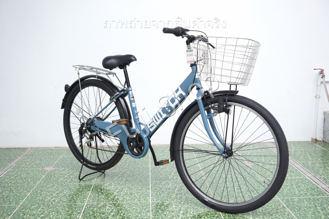 จักรยานแม่บ้านล้อโต ญี่ปุ่น - ล้อ 27.5x1.95 - เกียร์ 6 สปีด - Switch - สีฟ้า [จักรยานมือสอง]