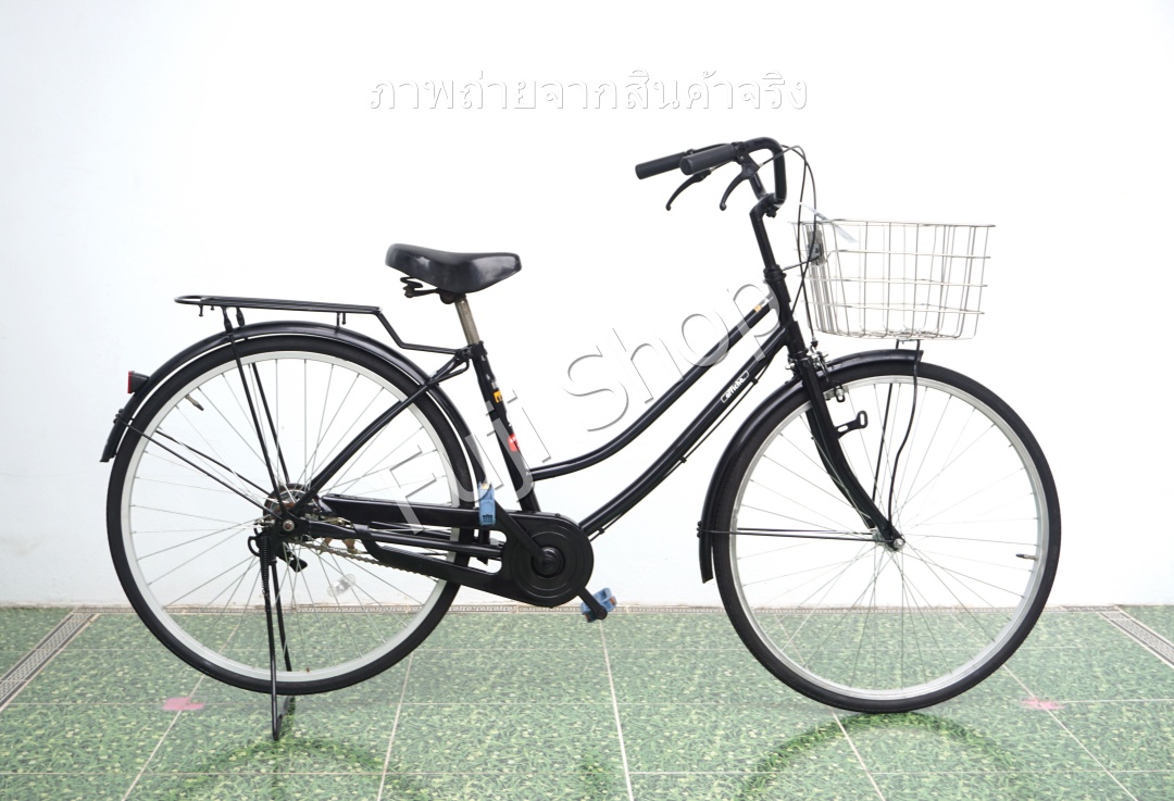 จักรยานแม่บ้านญี่ปุ่น - ล้อ 26 นิ้ว - ไม่มีเกียร์ - สีดำ [จักรยานมือสอง]