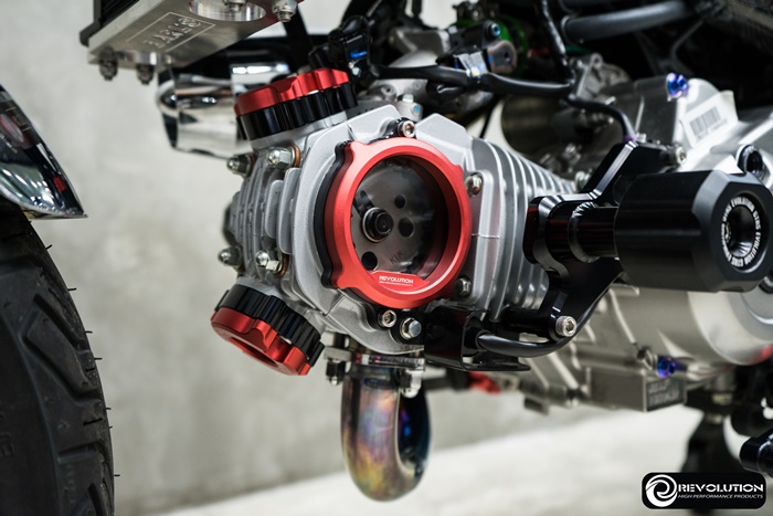 ชุดฝาปิดฝาสูบด้านL , ฝาปิดตั้งวาล์ว+อคริลิค CNC REVOLUTION MONKEY-125 NEW 5เกียร์/GROM-125 ราคา2600