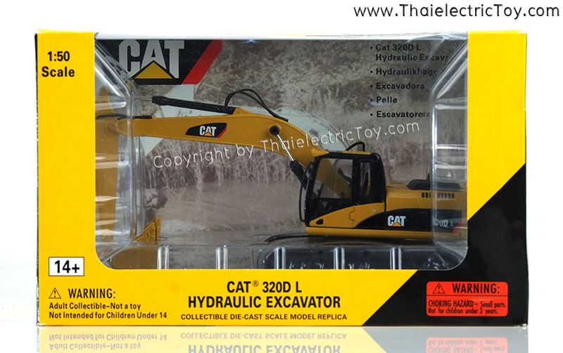 โมเดลรถแบคโฮ CAT 320D L วัสดุเป็นเหล็กทั้งคัน ขนาด 1:50 รายละเอียดสมจริง