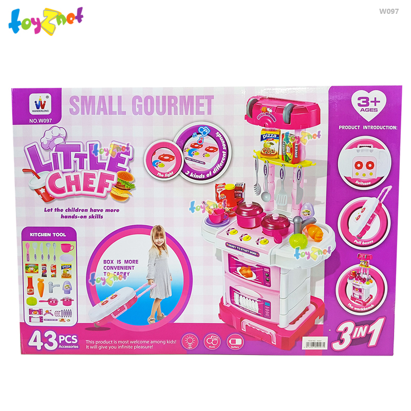 Toyznet ส่งฟรี ชุดโต๊ะครัว-เตาแก๊ส ลิตเติ้ลเชฟ รุ่น W097