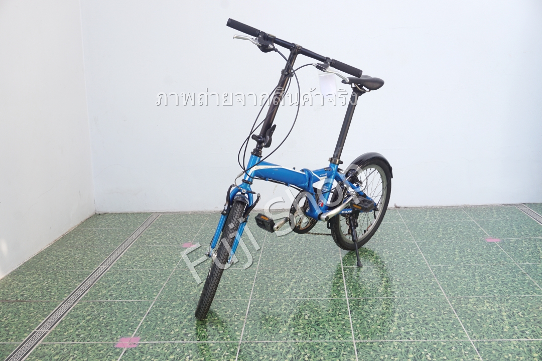 จักรยานพับได้ญี่ปุ่น - ล้อ 20 นิ้ว - มีเกียร์ - อลูมิเนียม - Alvlays - สีฟ้า [จักรยานมือสอง]