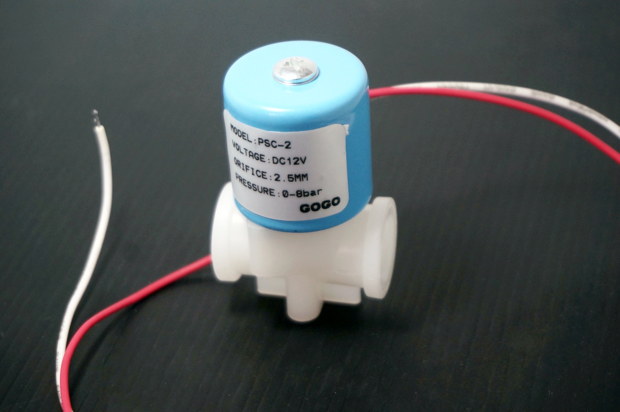 12V Plastic micro solenoid valve 1/4" BSP