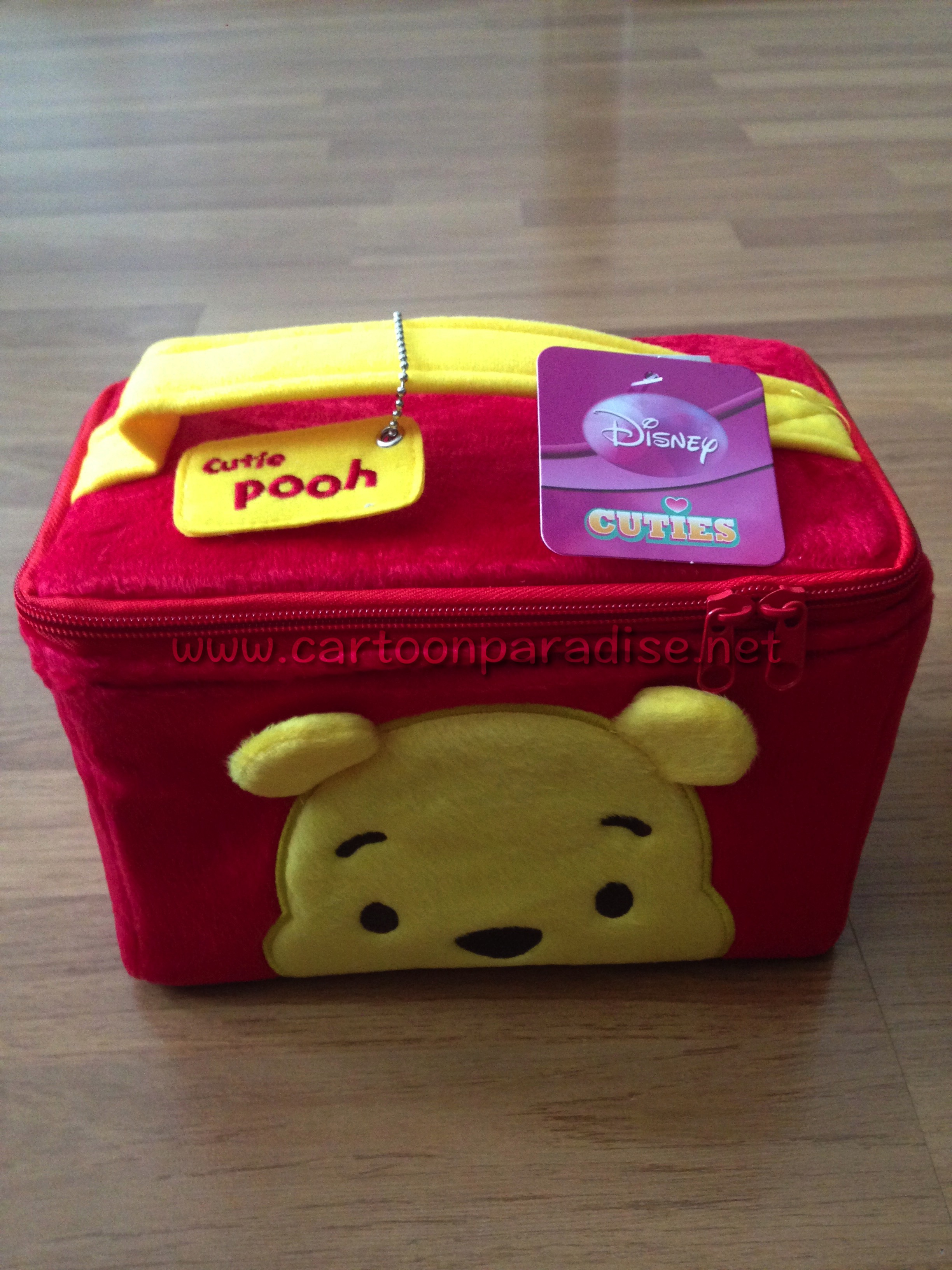 Disney กระเป๋าใส่เครื่องสำอางค์ หมีพูห์ Pooh Tigger Cosmetic bag Red Medium