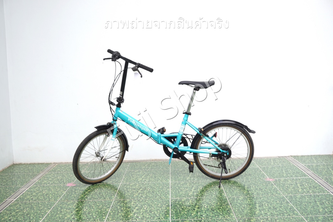 จักรยานพับได้ญี่ปุ่น - ล้อ 20 นิ้ว - มีเกียร์ - Volkswagen - สีฟ้า [จักรยานมือสอง]