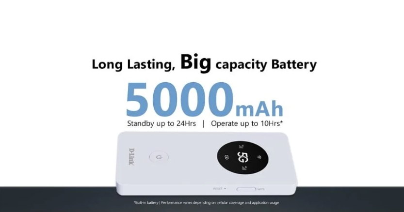 D-LINK DWR-U2000 : 5G NR MiFi Mobile Hotspot BY BILLIONAIRE SECURETECH DWR-U2000