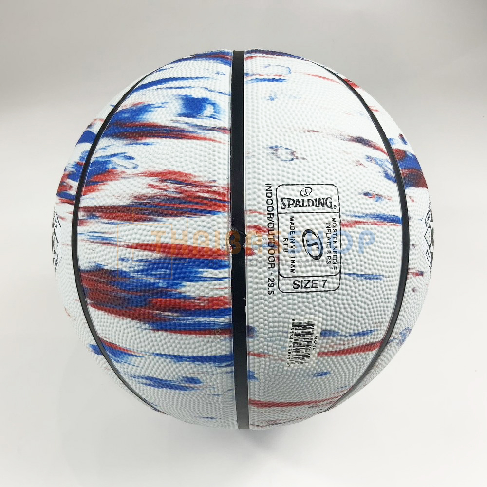 (ของแท้ 100%) บาสเกตบอล ลูกบาส Spalding Marble Series (Red White Blue) บาสเกตบอลยาง เบอร์7
