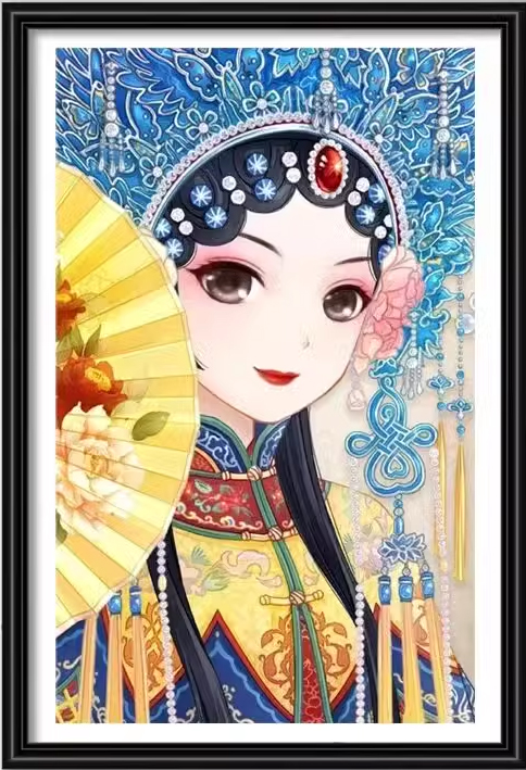 lady-1029 *พร้อมส่ง* ชุดปักครอสติช ลายสาวงามจีน (ปักเต็มผืนผ้า ไม่มีเดินเส้น ผ้า11CTพิมพ์ลาย ปัก 3 เส้นเล็ก ) ขนาด 45*70 ซม.ผ้าครอสติช 11CTพิมพ์ลายปักบนผ้า ไหมคอตตอน 40 สี ผังลาย เข็ม