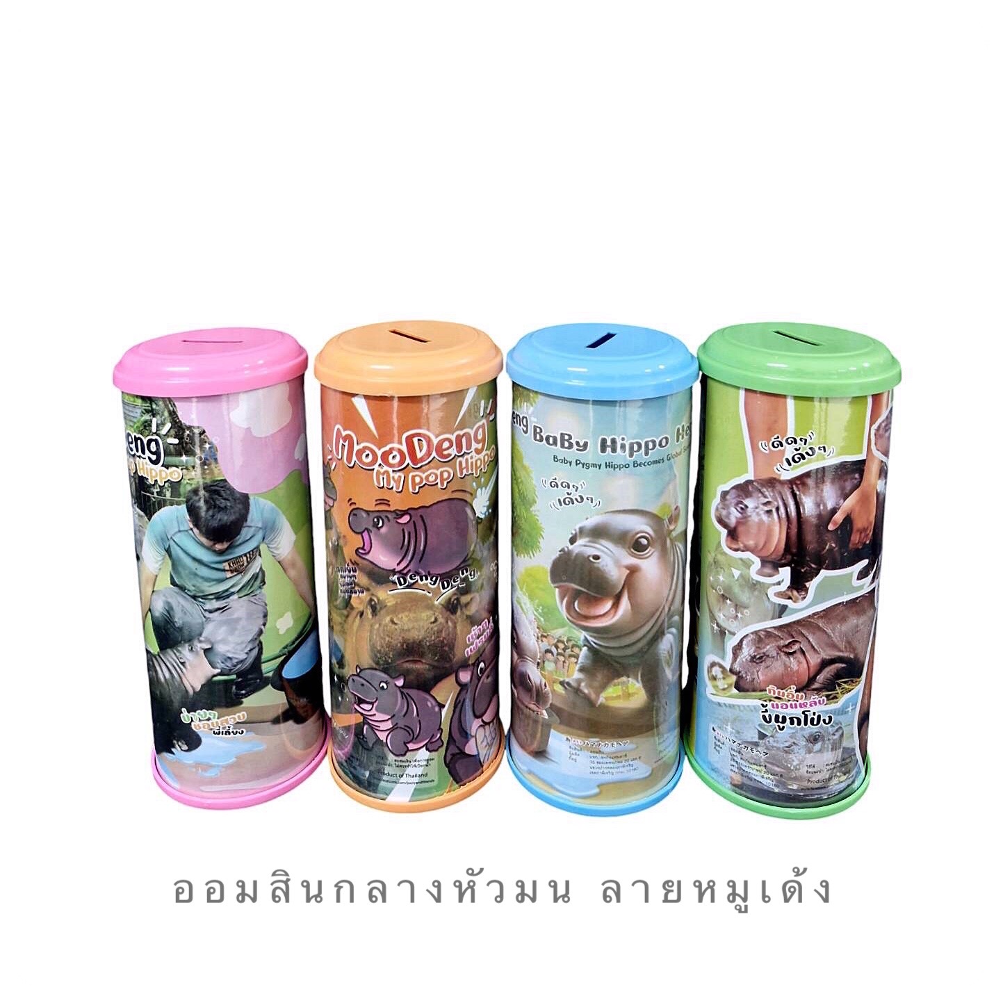 ออมสินกลางหัวมน ลายหมูเด้ง (9*21 cm)