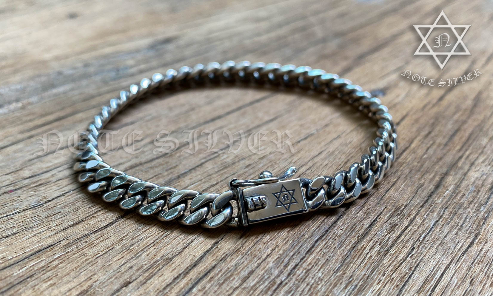 ข้อมือเงินแท้ เลสเรียบ 6mm Sterling Silver 925 NSBL821