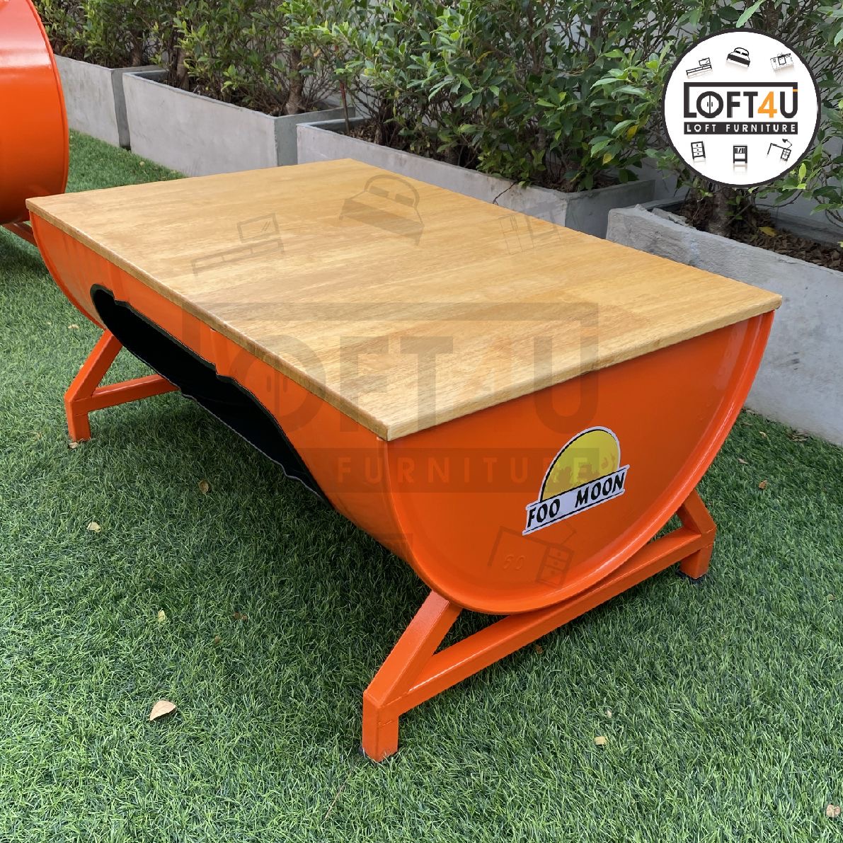 โต๊ะกลาง : Steel Barrel Table (60x90Cm)