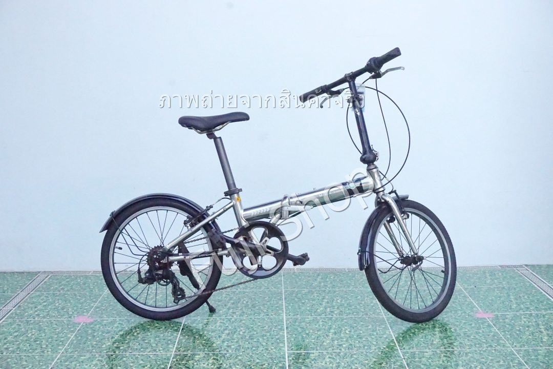 จักรยานพับได้ญี่ปุ่น - ล้อ 20 นิ้ว - มีเกียร์ - อลูมิเนียม - Mini Cooper - สีเงิน [จักรยานมือสอง]