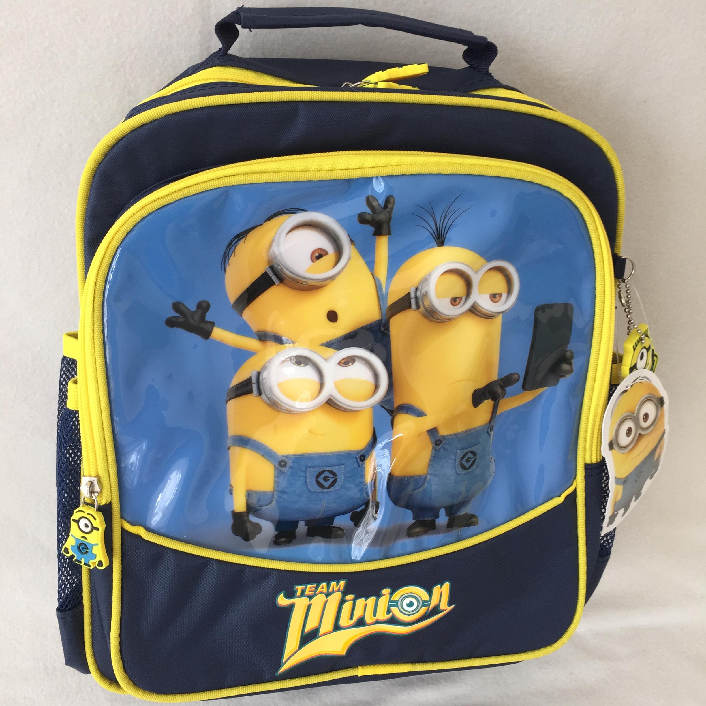 Minnion กระเป๋าเป้ 12 นิ้ว เดสพิคเคเบิ้ลมี มินเนี่ยน Despicable Me Minion Backpack กระเป๋าสะพาย กระเป๋านักเรียน กระเป๋าเด็ก น้ำเงินเข้ม เหลือง