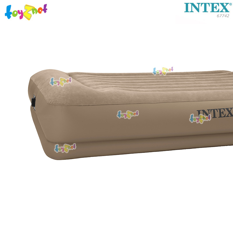 Intex Pillow Rest Mid-Rise Airbed 3.5ft (Twin) 99x191x38 cm w/Built-In Elec. Pump no.67742
