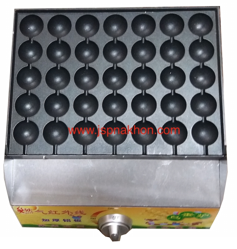 เตาทอดไข่นกกระทาเสียบไม้ ขนาด 35 หลุม ระบบแก๊ส