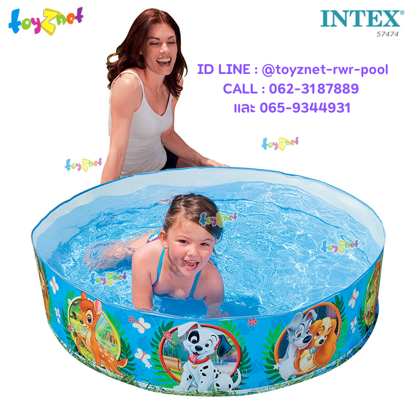 Intex Disney Animal Friends Snapset Pool 4ft (1.22x0.25 ม.) no.57474