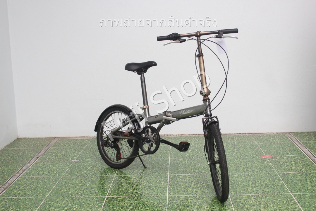 จักรยานพับได้ญี่ปุ่น - ล้อ 20 นิ้ว - มีเกียร์ - อลูมิเนียม - Cadillac - สีเทา [จักรยานมือสอง]
