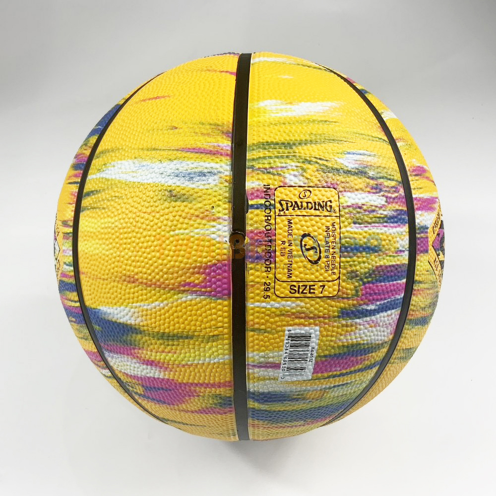 (ของแท้ 100%) บาสเกตบอล ลูกบาส Spalding Marble Series (Yellow) บาสเกตบอลยาง เบอร์7