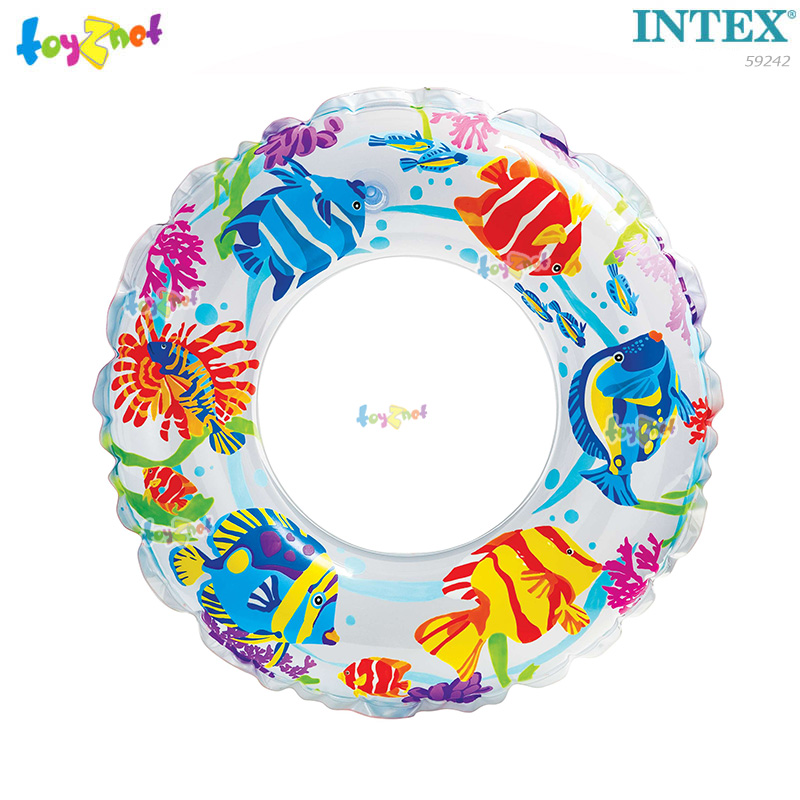 Intex ส่งฟรี ห่วงยางใสลายการ์ตูน 24 นิ้ว (61 ซม.) ปลาเทวดาสวยงาม รุ่น 59242