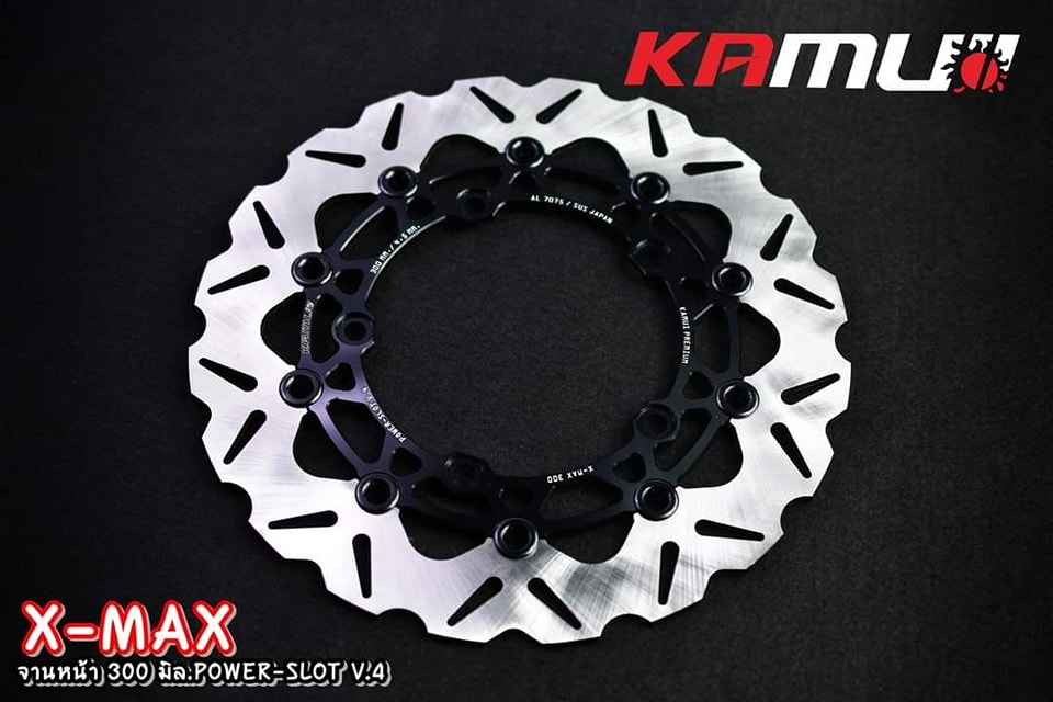 จานดิสก์xmax จานหน้าขนาด 300 มิล. Power-Slot V.4