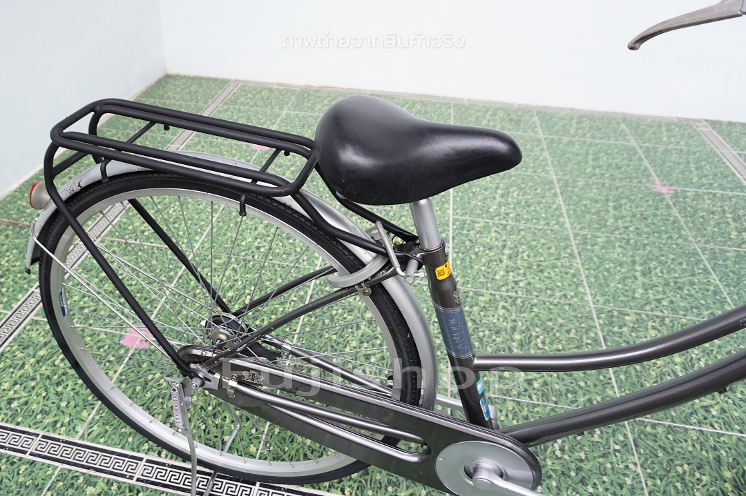 จักรยานแม่บ้านญี่ปุ่น - ล้อ 27 นิ้ว - ไม่มีเกียร์ - ไฟหน้าอัตโนมัติ - Marukin - สีเทา [จักรยานมือสอง]