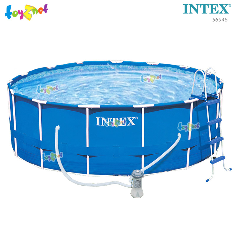 Intex 15ft Metal Frame Pool Set w/Cartr. Filter Pump (4.57 x 1.22 m.) No.56946